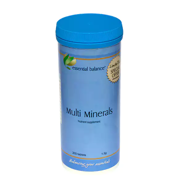 Multi Minerals 200 tablets 1.5g Essential Balance