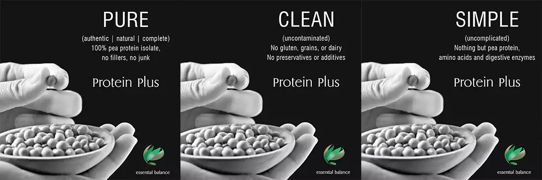 Pure pea protein plus from essential balance